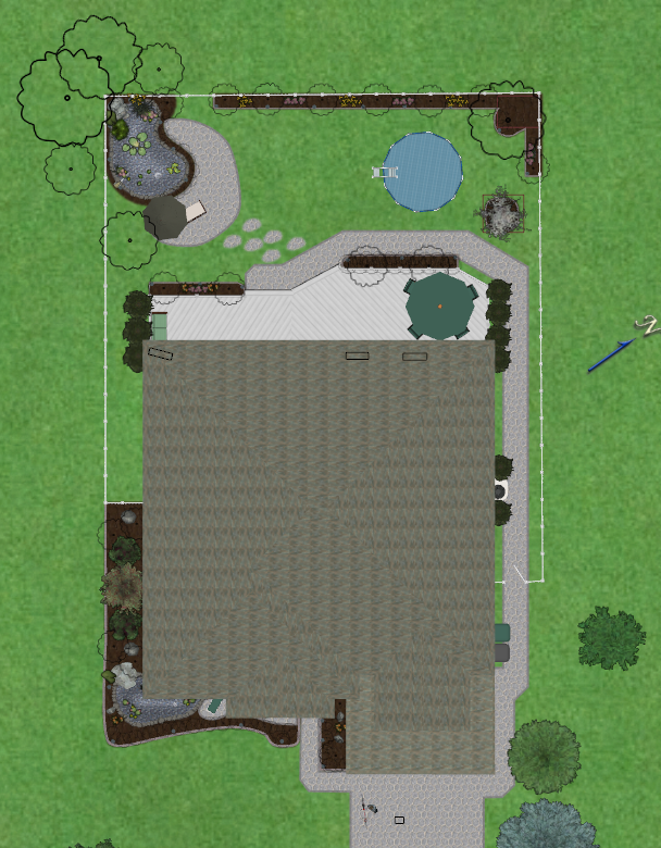 3D top-down plan view